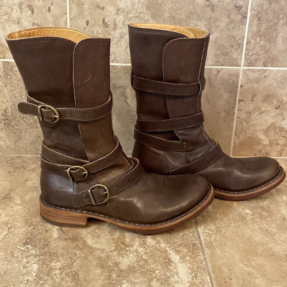 Fiorentini + Baker Eternity brown buckle moto boots Sz 37 ( approx 7) - Picture 3 of 15